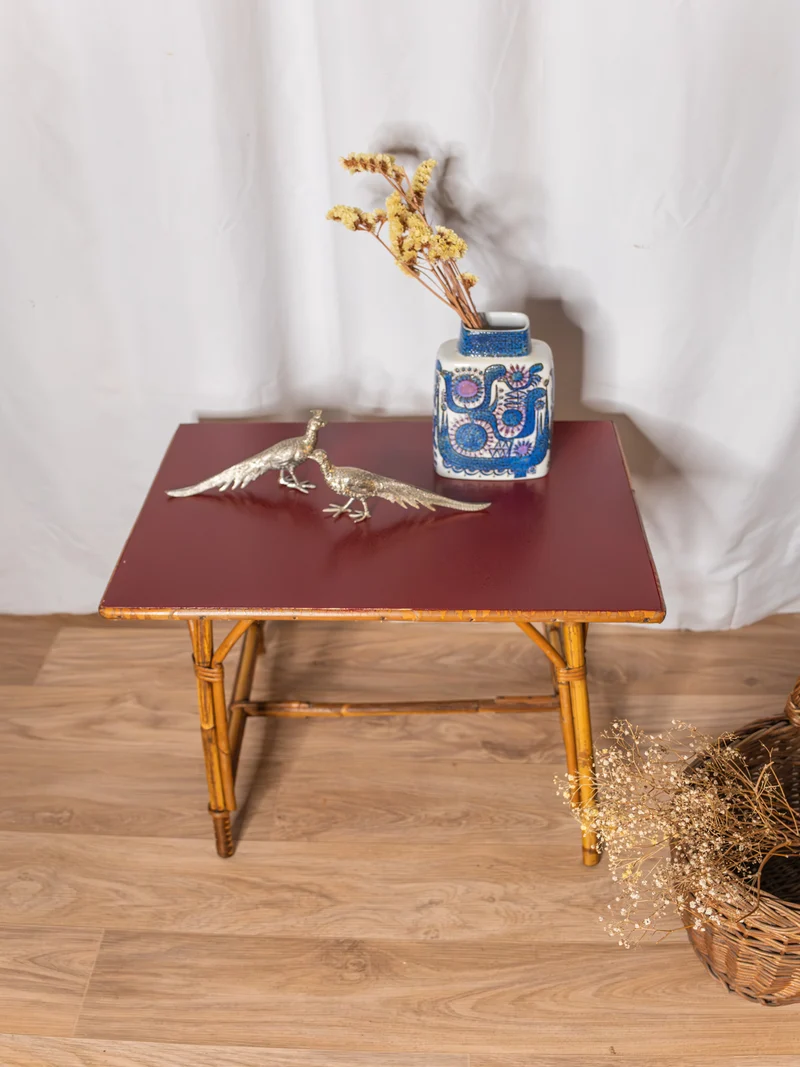 Léonie, la table basse en rotin N°407