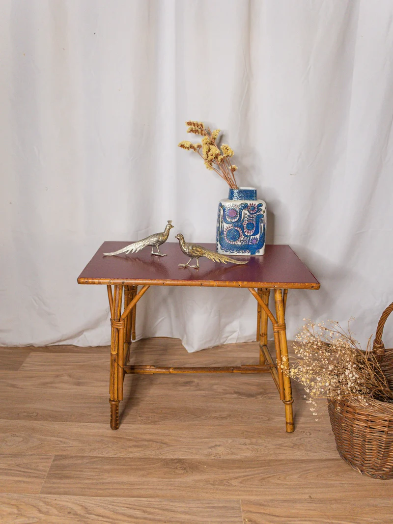 Léonie, la table basse en rotin N°407