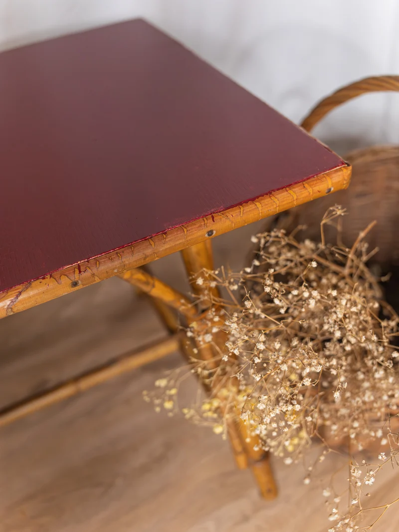 Léonie, la table basse en rotin N°407