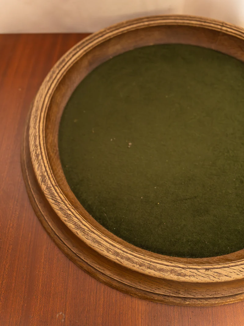Marcel, le plateau en bois et velours N°133
