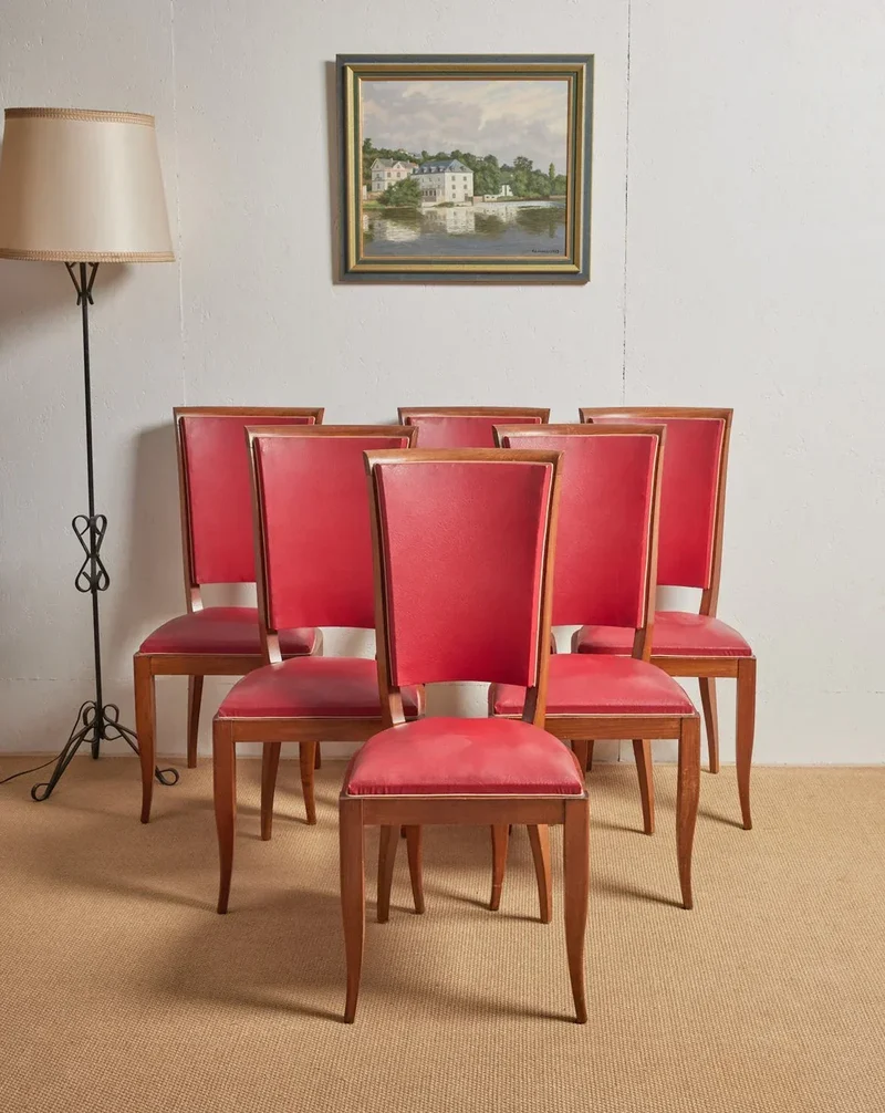 Alma, le lot de 6 chaises en skaï N°1080