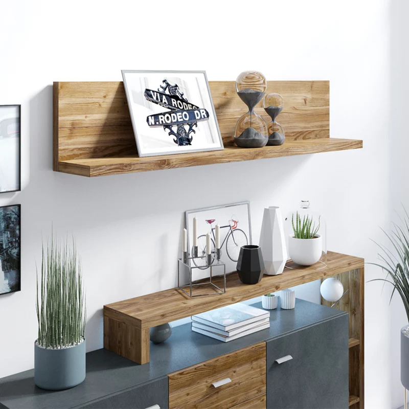 Buffet 2 portes 4 tiroirs Ilyes Gris et Bois