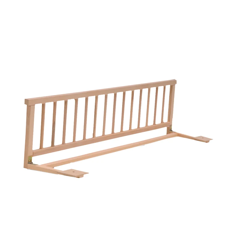 Lit cabane 90x190 barrière de lit amovible et sommier inclus Panda Bois