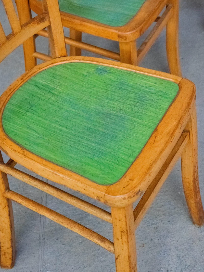 Claude, le lot de 6 chaises en bois N°839