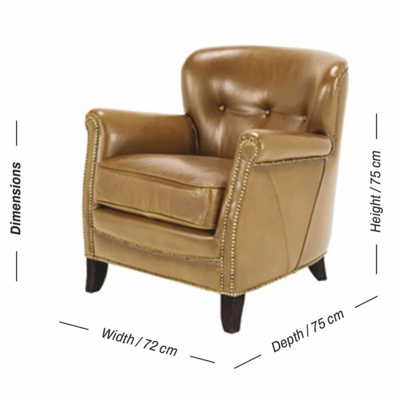 Casa Padrino Luxus Leder Sessel Braun / Schwarz 72 x 72 x H. 75 cm - Echtleder Wohnzimmer Möbel