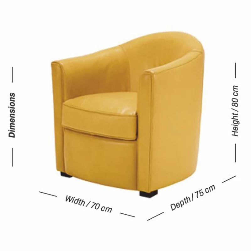 Casa Padrino Luxus Echtleder Wohnzimmer Sessel Gelb / Schwarz - Leder Möbel