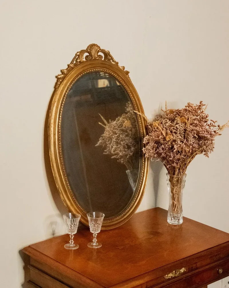 Georges, le miroir ovale doré N°839