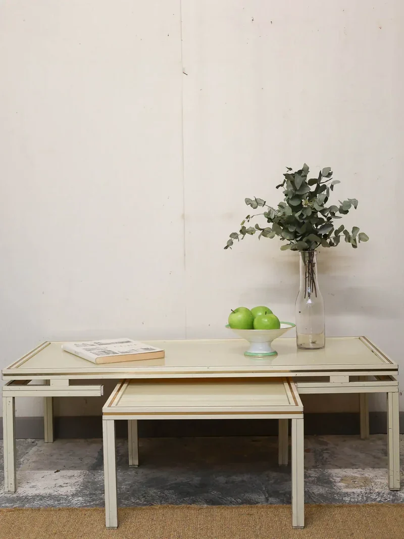 Barbara, les tables gigognes en pierre et laiton N°117