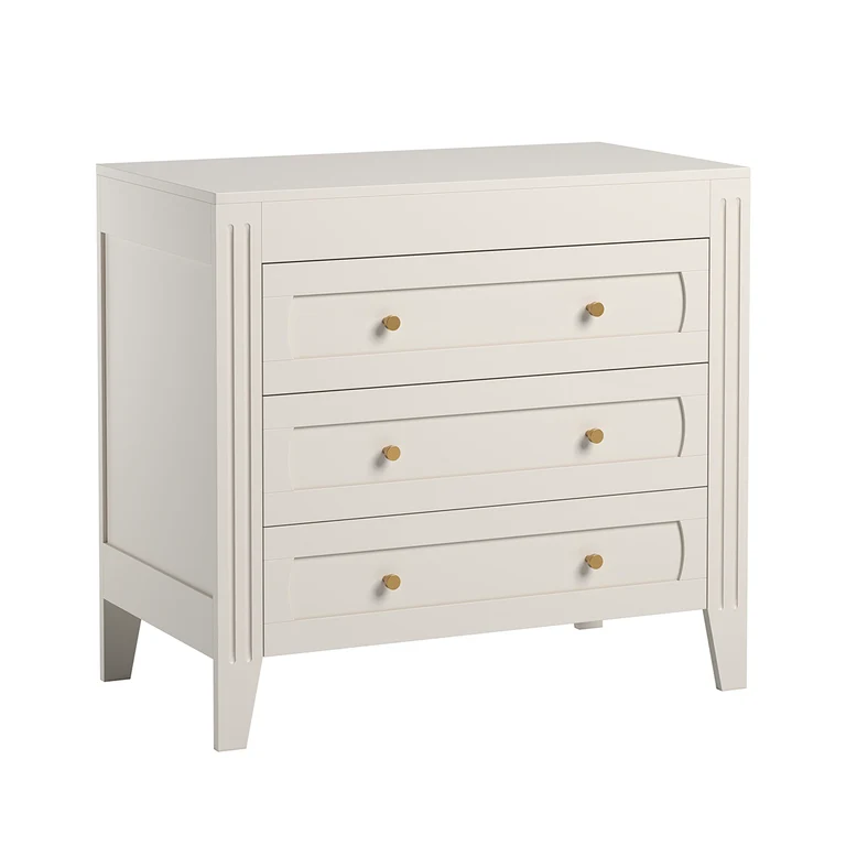 Commode 3 tiroirs et armoire 1 porte Vox Milenne Blanc