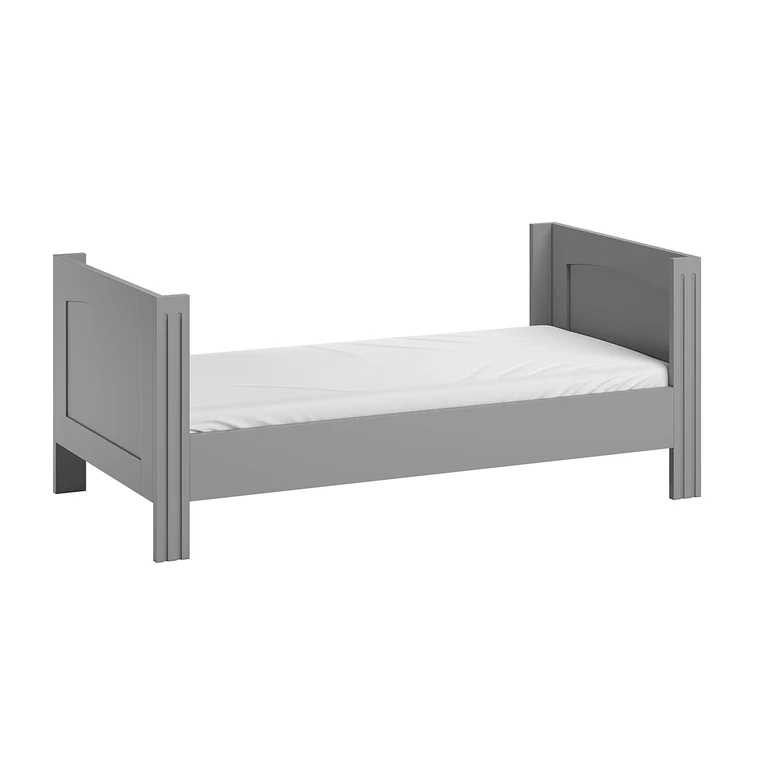 Lit bébé évolutif et commode 3 tiroirs Vox Milenne Gris