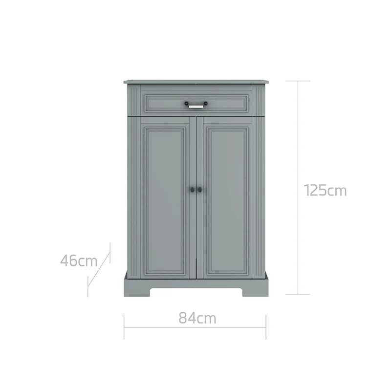 Chiffonnier 2 portes Bellamy Ines - Gris
