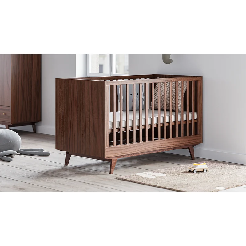 Lit évolutif 70x140 et commode 3 tiroirs Vox Mid - Bois