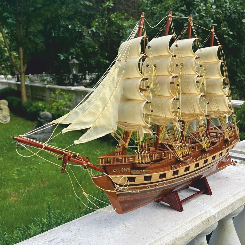 Casa Padrino Deko Segelschiff France II 74 cm - Handgefertigtes Modellschiff