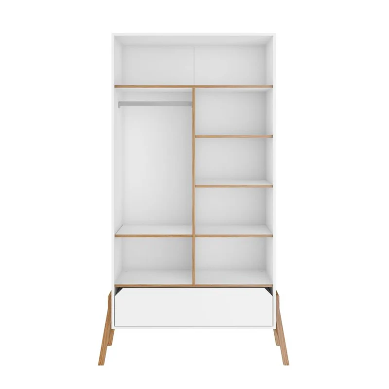 Armoire 2 portes 1 tiroir Bellamy Lotta Blanc