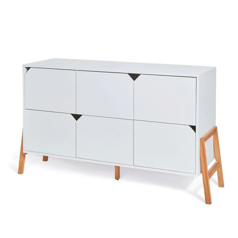 Lit évolutif 70x140 et commode 6 tiroirs Bellamy Lotta Blanc