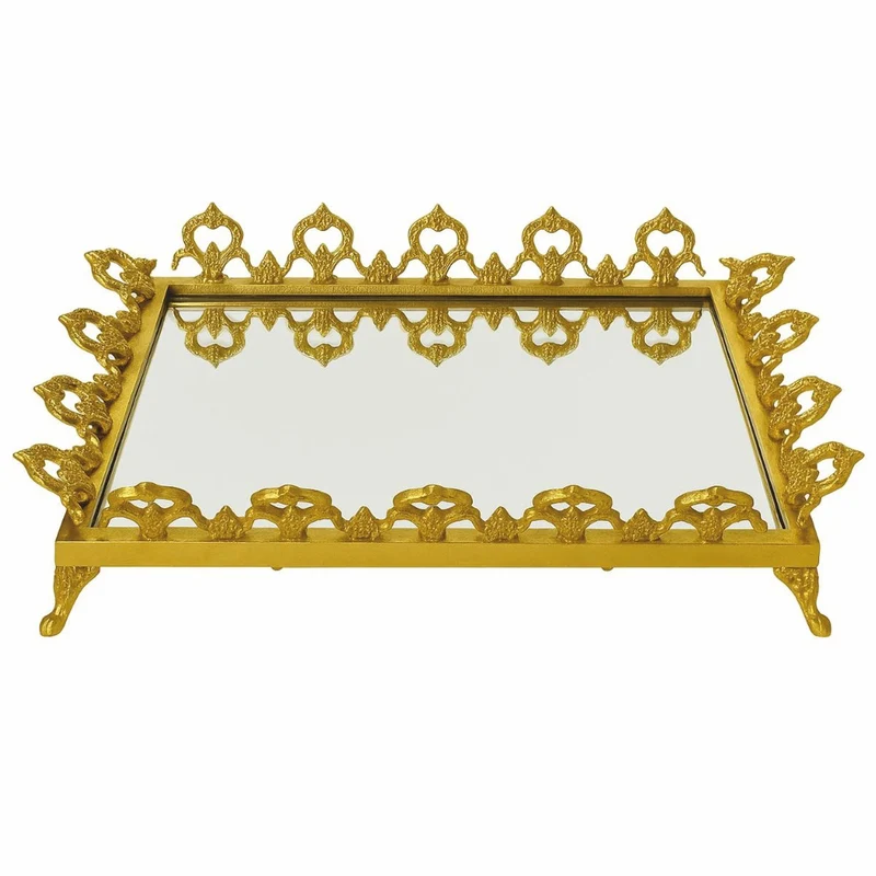 Casa Padrino Barock Tablett Gold 50 cm - Barockstil Gastronomie Accessoires