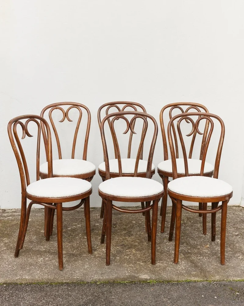Claude, le lot de 6 chaises en bois N°784