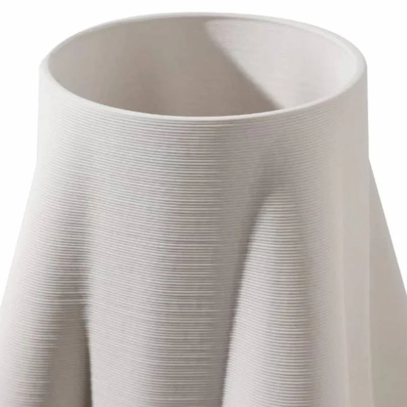 Casa Padrino Luxus Vase Weiß H. 48 cm - Keramik Blumenvase - Deko Accessoires