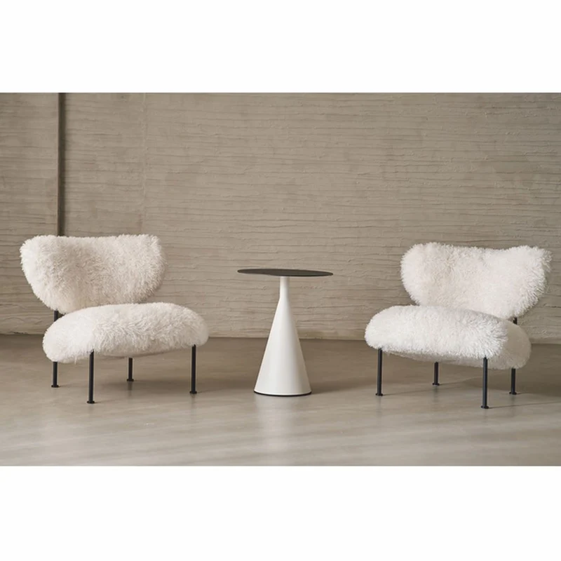 Casa Padrino Luxus Sessel Weiß / Schwarz H. 77 cm - Hotel & Wohnzimmer Möbel