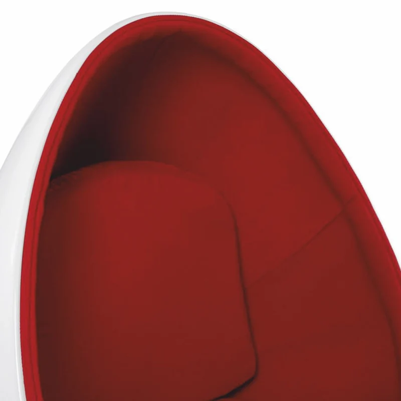 Casa Padrino Luxus Drehsessel Weiß / Rot H. 133 cm - Luxus Möbel