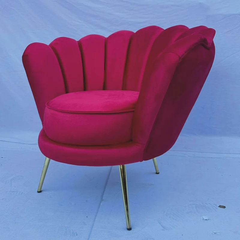 Casa Padrino Luxus Designer Sessel Bordeauxrot / Gold - Luxus Möbel
