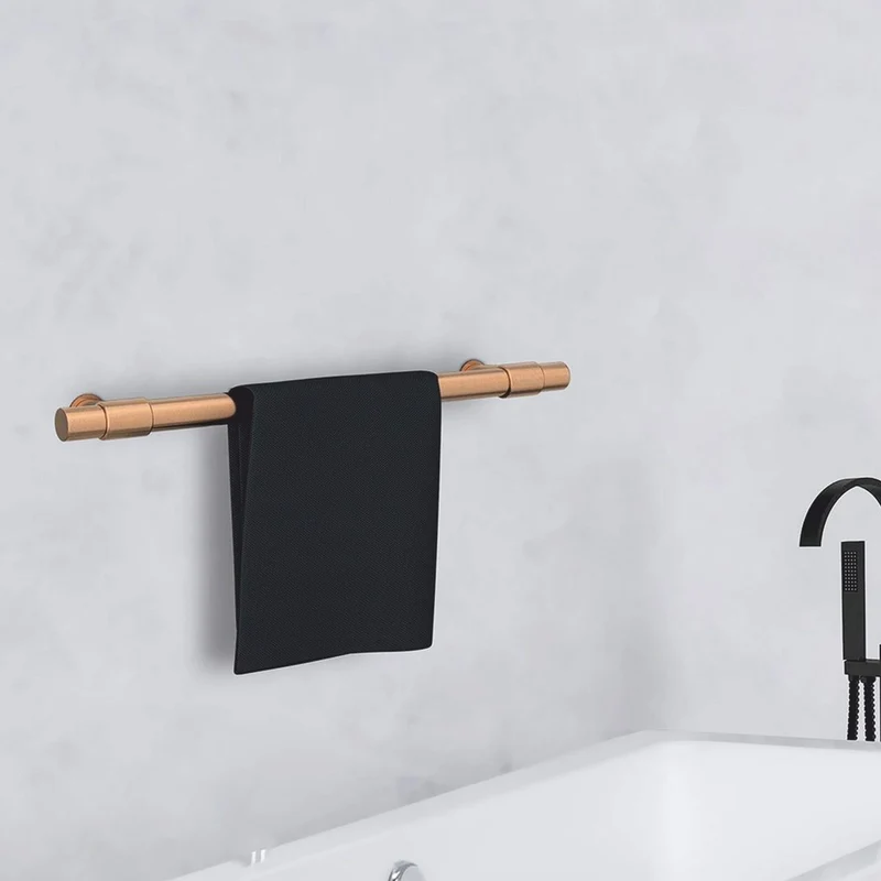Casa Padrino Luxus Badezimmer Handtuchwärmer Matt Bronze 63 cm - Badezimmer Zubehör