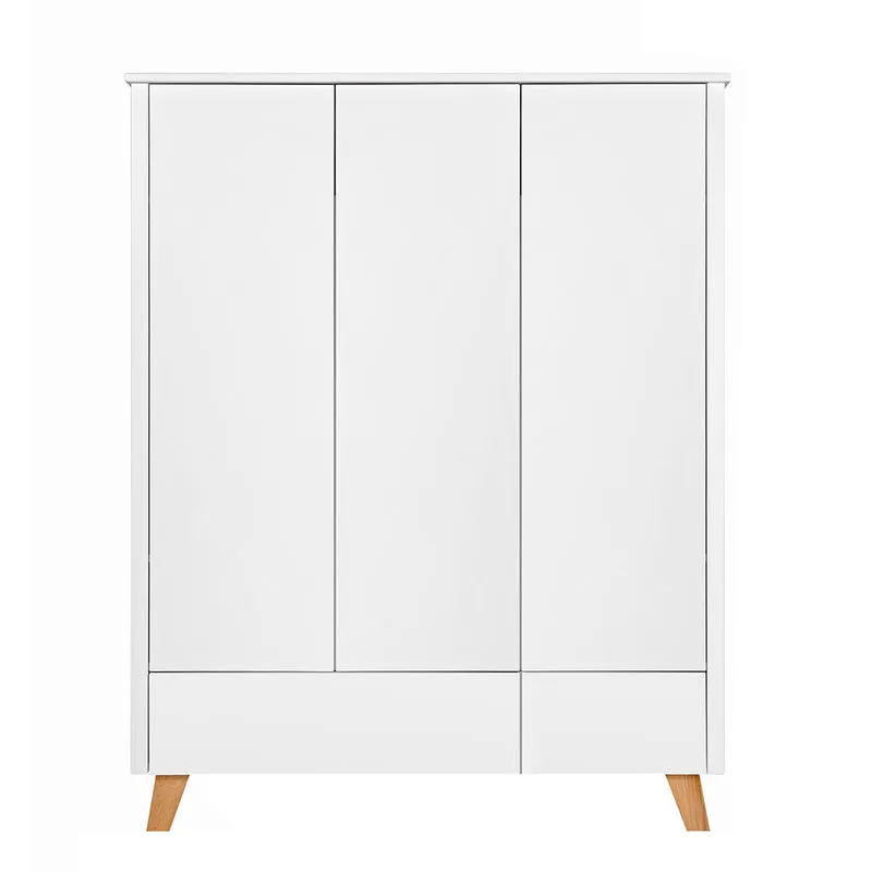 Armoire 3 portes 2 tiroirs Novelies Zara Blanc