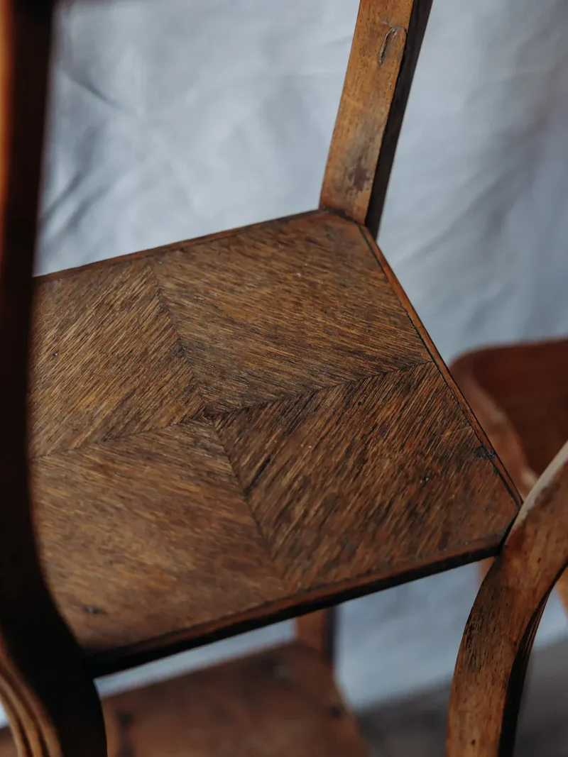Francine, la grande sellette en bois et marbre N°532