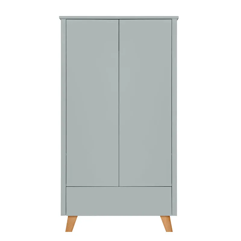 Armoire 2 portes 1 tiroir Novelies Zara Gris