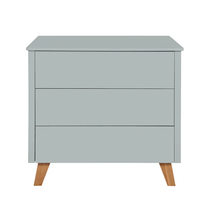 Lit évolutif 70x140 et commode 3 tiroirs Novelies Zara Gris