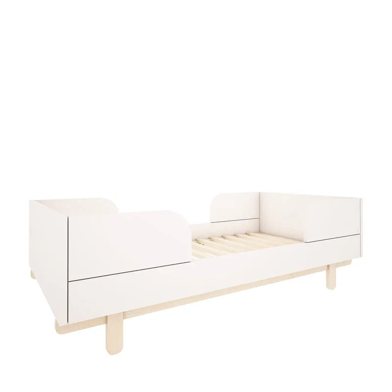Lit évolutif 70x140 et commode 3 tiroirs Wood Luck Romy - Blanc