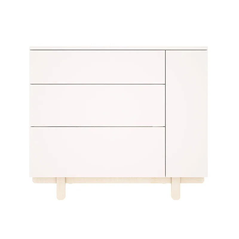 Lit évolutif 70x140 et commode 3 tiroirs Wood Luck Romy - Blanc