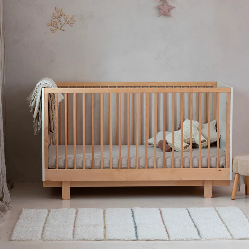 Lit évolutif 70x140 et commode 3 tiroirs Wood Luck Romy - Blanc