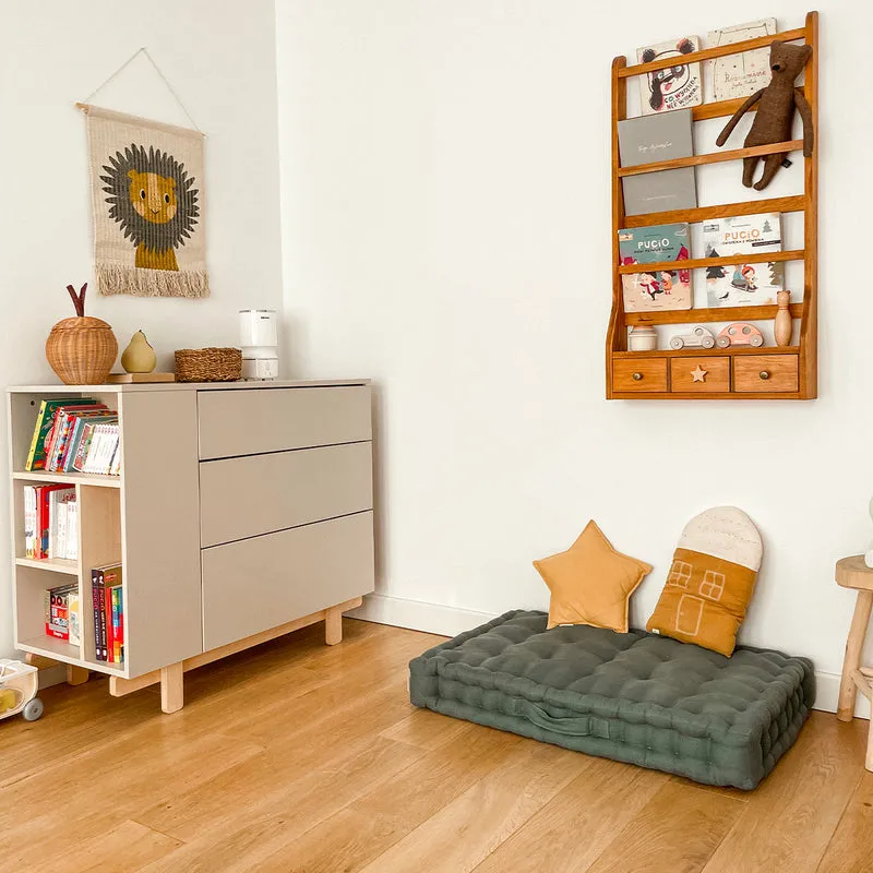 Commode 3 tiroirs et armoire 2 portes Wood Luck Romy - Cachemire
