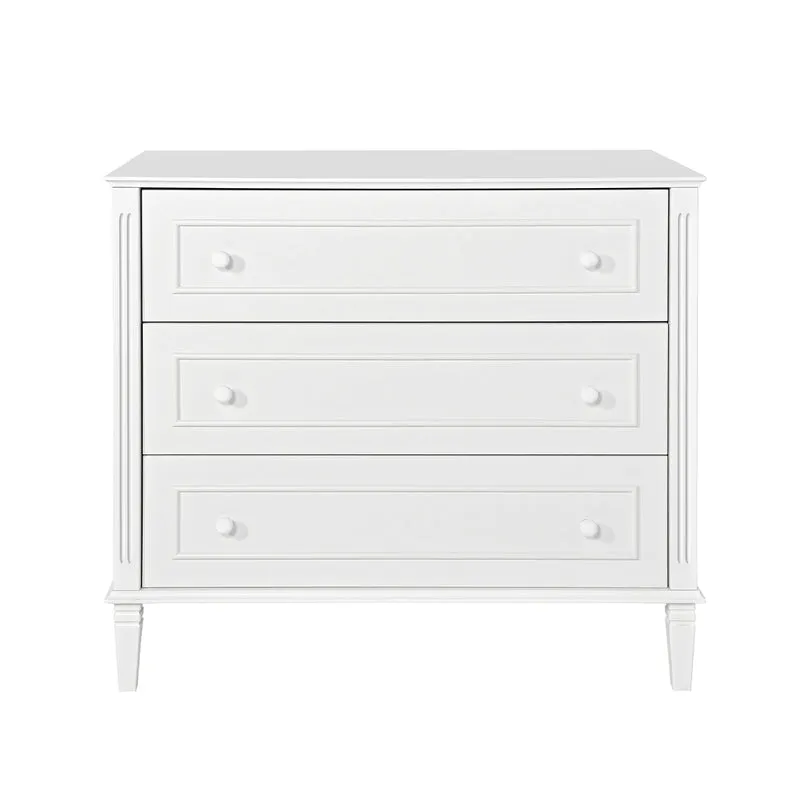 Commode 3 tiroirs et armoire 2 portes Novelies Bianka Blanc
