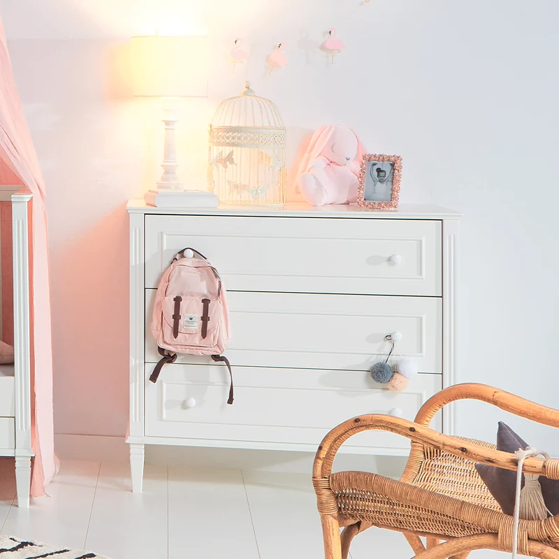 Commode 3 tiroirs Novelies Bianka Blanc