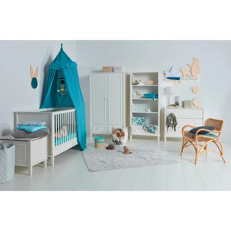 Armoire 2 portes 2 tiroirs Novelies Bianka Blanc