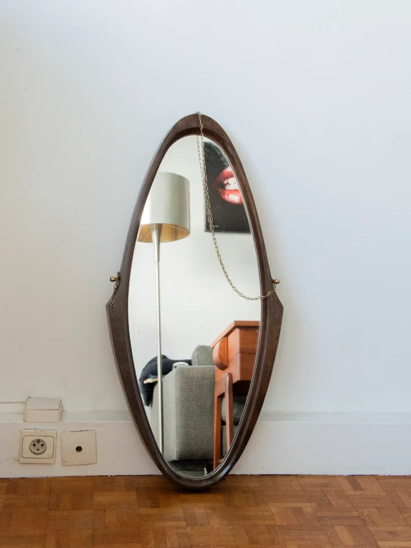 Igor, le grand miroir en teck massif N°844