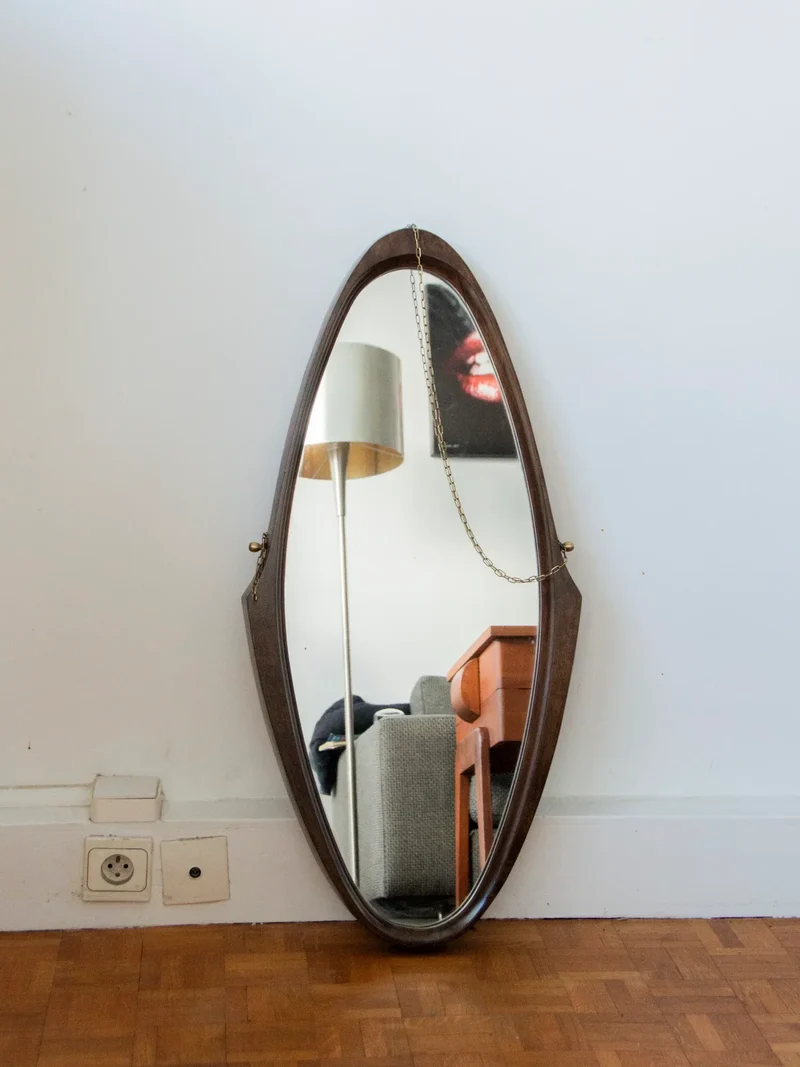 Igor, le grand miroir en teck massif N°844
