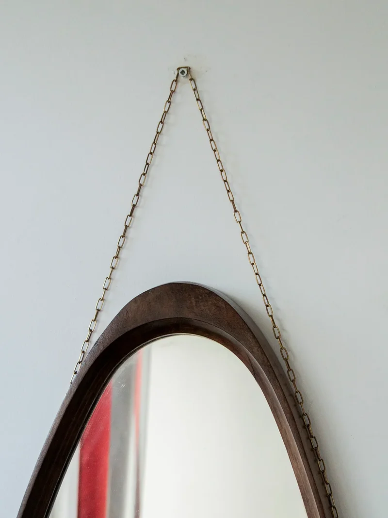 Igor, le grand miroir en teck massif N°844