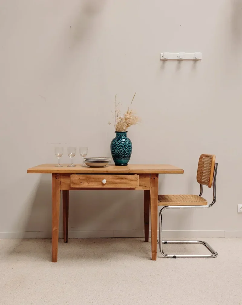 Romy, la table de ferme en bois clair N°448
