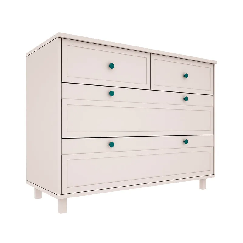 Lit évolutif 70x140 et commode 4 tiroirs Wood Luck Gabriel - Cachemire