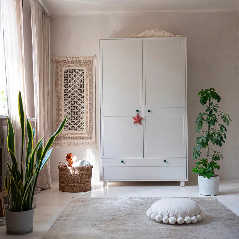 Armoire 2 portes 1 tiroir Wood Luck Gabriel - Cachemire