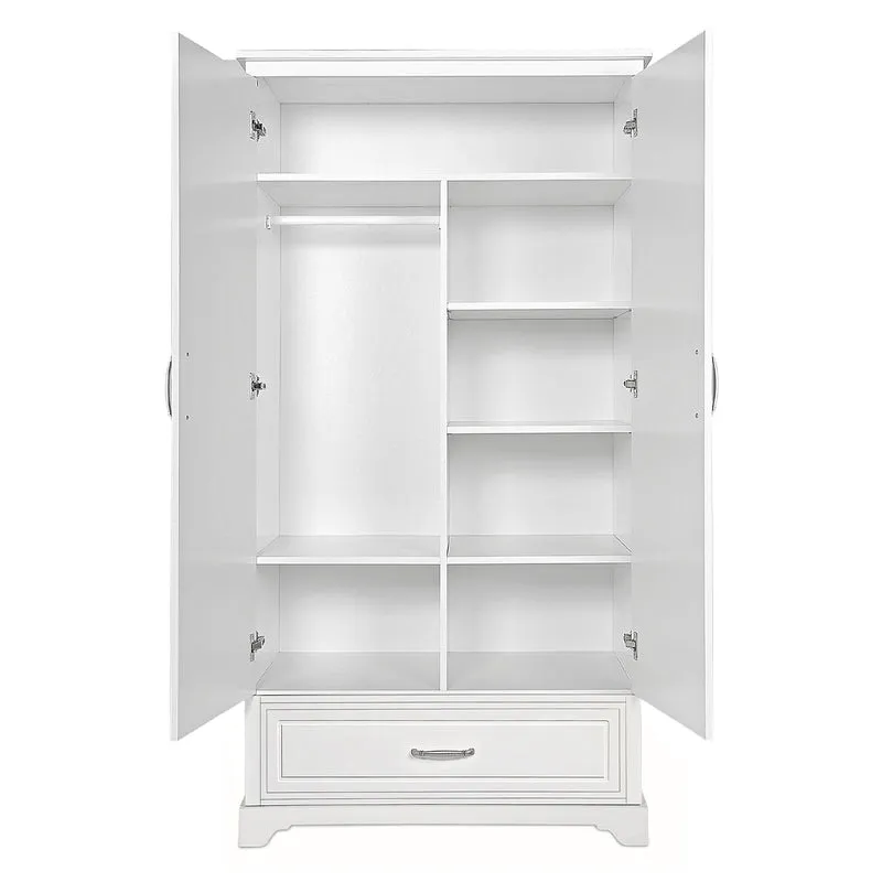 Commode 3 tiroirs et armoire 2 portes Novelies Melody Blanc