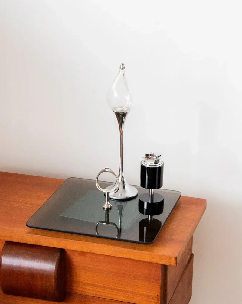 Marcel, le plateau en verre Space Age N°117