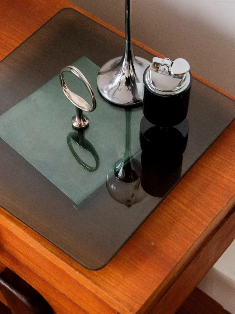 Marcel, le plateau en verre Space Age N°117
