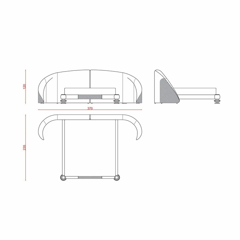 Casa Padrino Luxus Doppelbett Grau / Gold - Hotel & Schlafzimmer Möbel