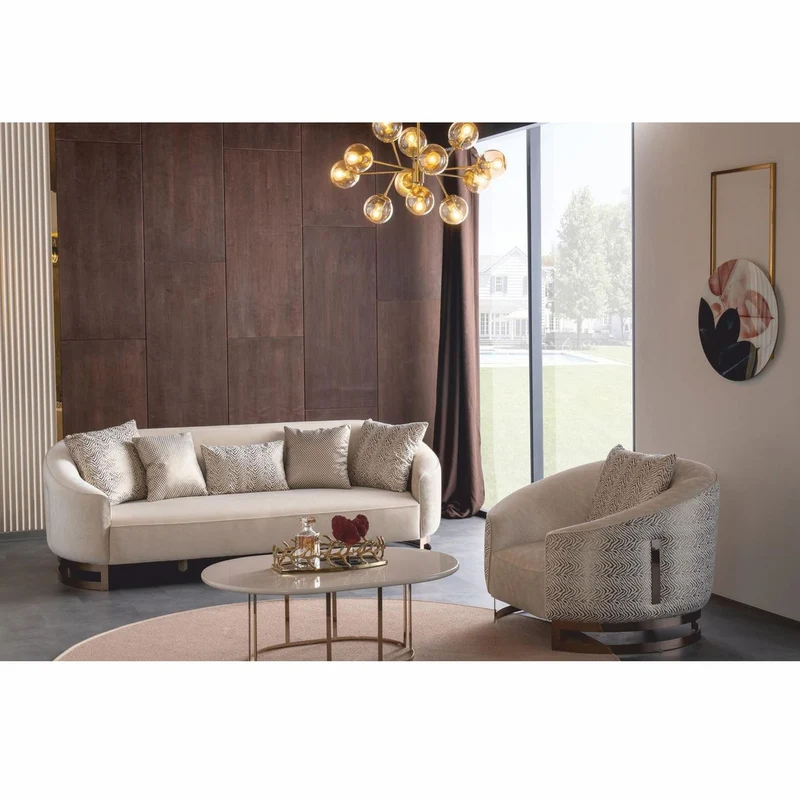Casa Padrino Luxus Sofa Grau / Bronze 250 cm - Hotel & Wohnzimmer Möbel