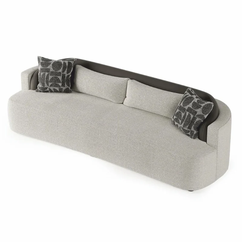Casa Padrino Luxus Sofa Grau / Schwarz 250 cm - Hotel & Wohnzimmer Möbel