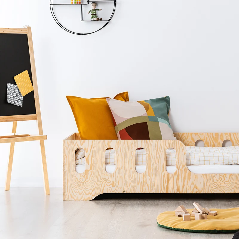 Lit 90x190 entrée droite sommier inclus Estelle Bois